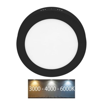 LED Ceiling light LADA LED/12W/230V 3000/4000/6000K d. 17 cm black