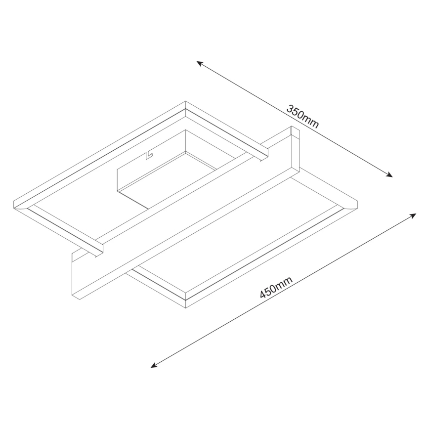 LED Ceiling Light LARYSA LED/11,5W/230V 35x45 cm pine