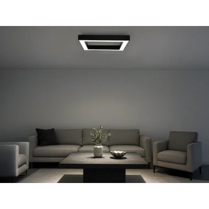 LED Ceiling Light LED/100W/230V 3000/4000/6500K 80x80 cm black