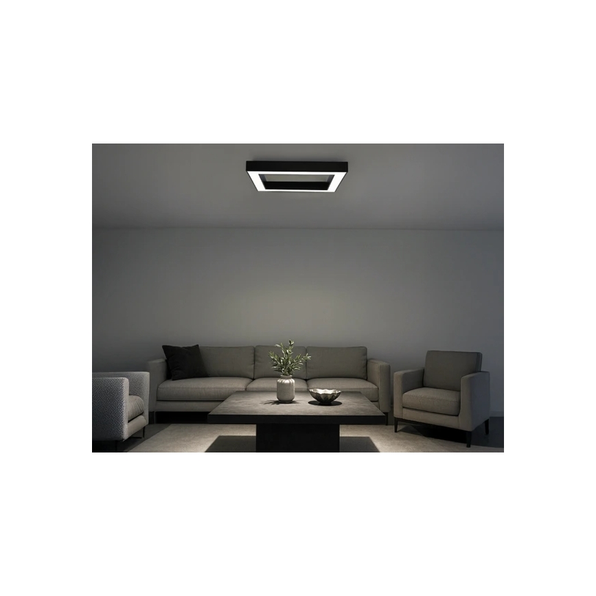 LED Ceiling Light LED/100W/230V 3000/4000/6500K 80x80 cm black