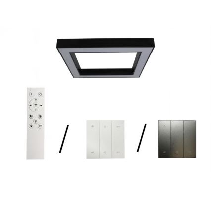 LED Ceiling Light LED/100W/230V 3000/4000/6500K 80x80 cm black