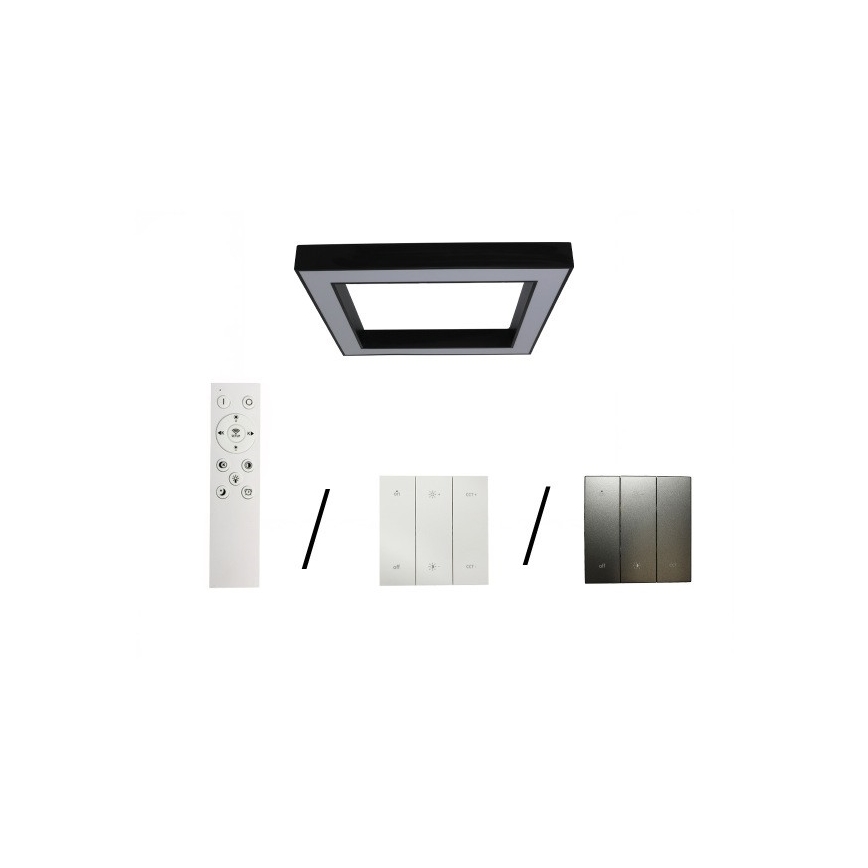LED Ceiling Light LED/100W/230V 3000/4000/6500K 80x80 cm black