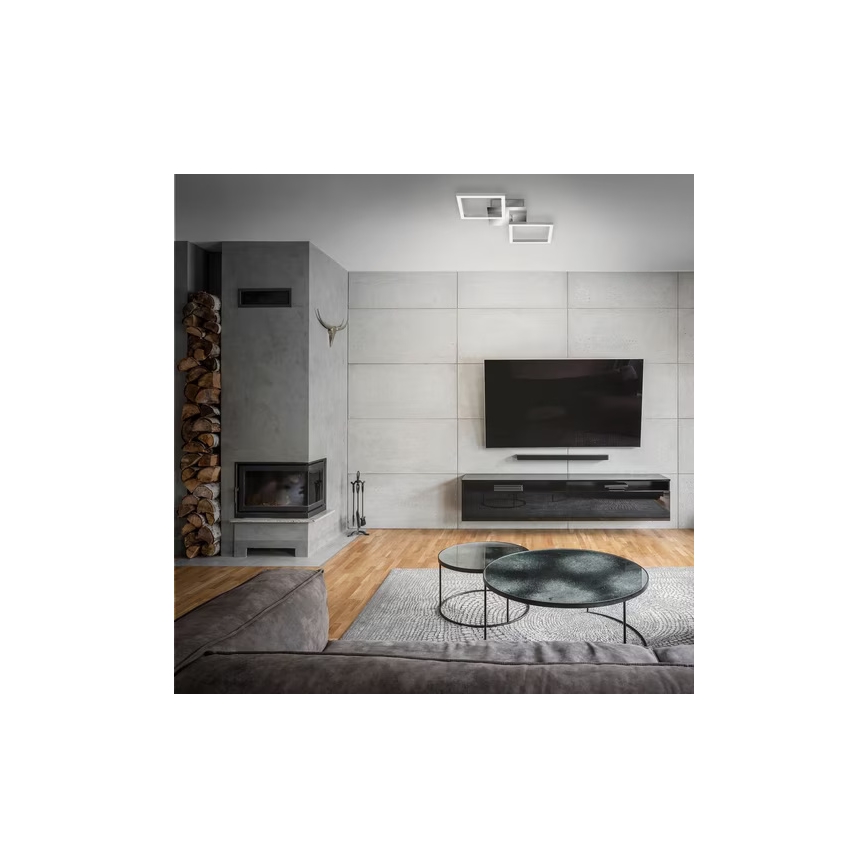 LED Ceiling Light LED/10W/230V 3000K Matte Chrome