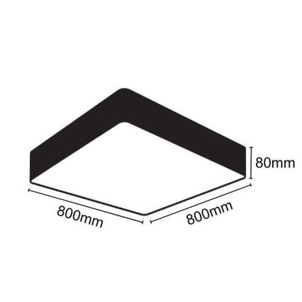 LED Ceiling light LED/110W/230V 4000K 80x80 cm