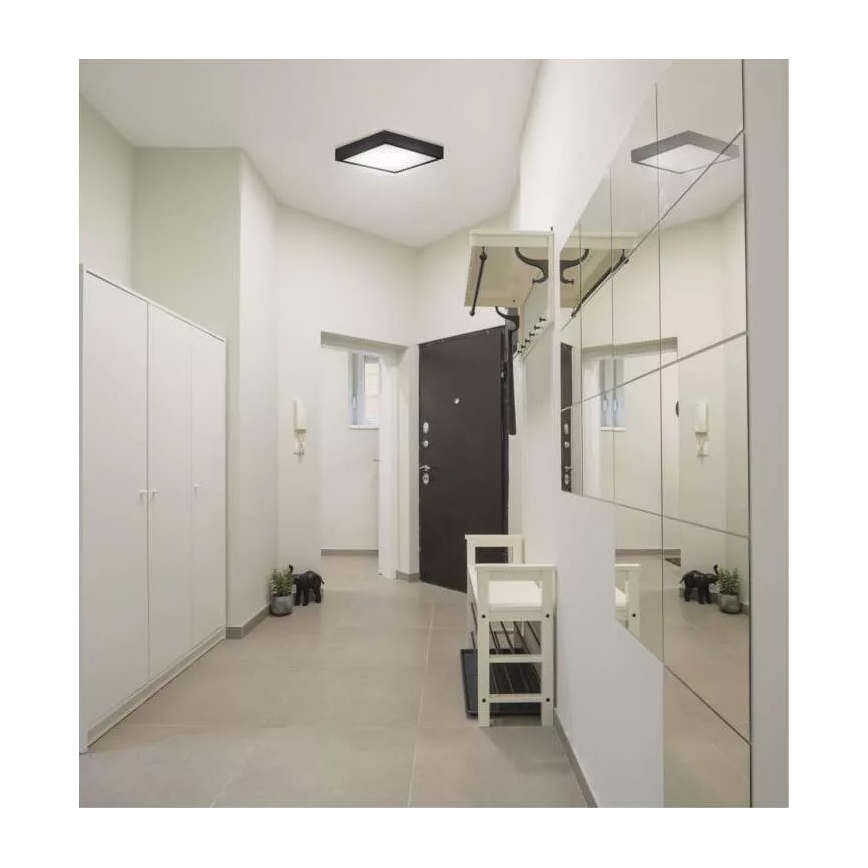 LED Ceiling light NEXXO LED/12,5W/230V 3000/3500/4000K 17x17 cm black