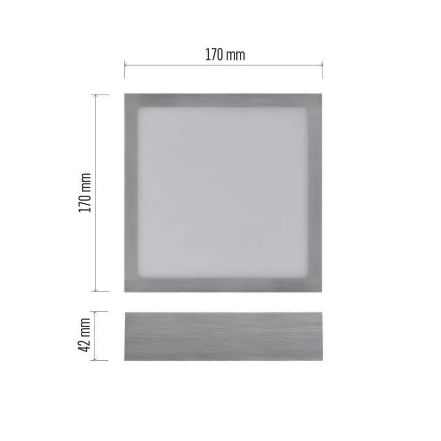 LED Ceiling light NEXXO LED/12,5W/230V 3000/3500/4000K 17x17 cm shiny chrome