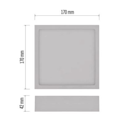 LED Ceiling light NEXXO LED/12,5W/230V 3000/3500/4000K 17x17 cm white