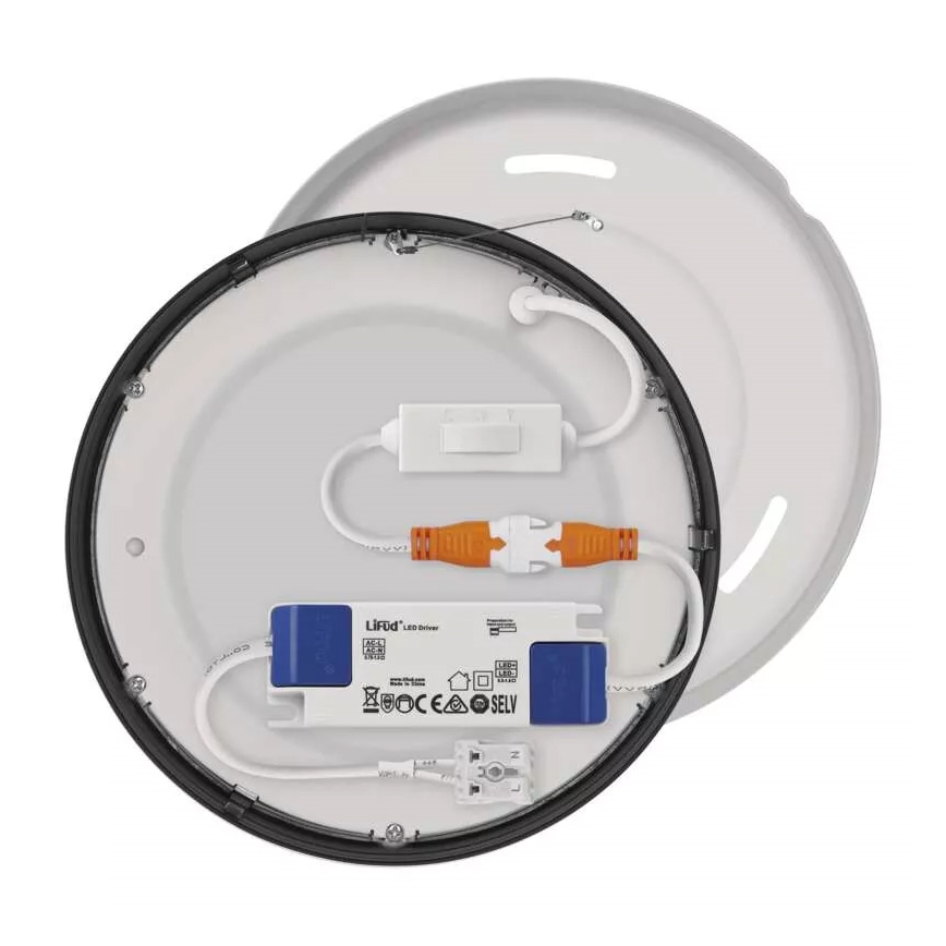 LED Ceiling light NEXXO LED/12,5W/230V 3000/3500/4000K d. 17 cm black