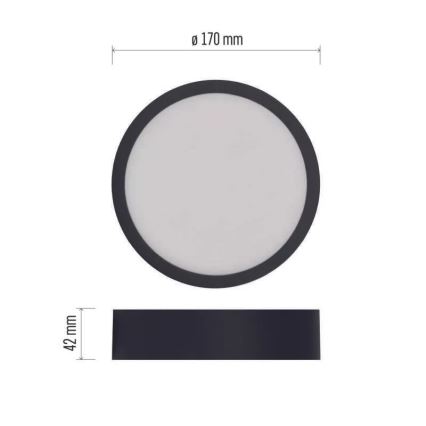 LED Ceiling light NEXXO LED/12,5W/230V 3000/3500/4000K d. 17 cm black