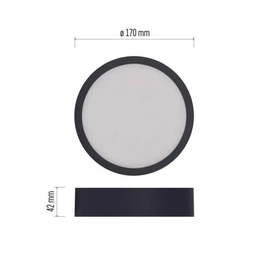 LED Ceiling light NEXXO LED/12,5W/230V 3000/3500/4000K d. 17 cm black