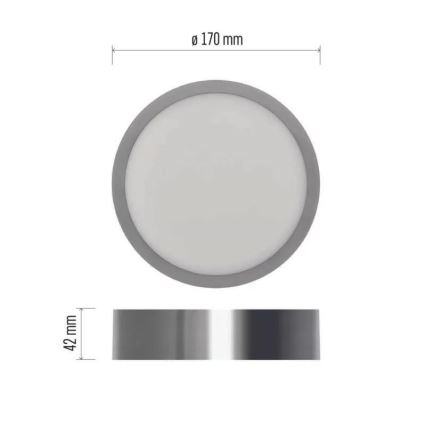 LED Ceiling light NEXXO LED/12,5W/230V 3000/3500/4000K d. 17 cm matte chrome