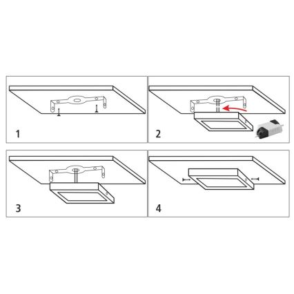 LED Ceiling light LED/12W/230V 2700K 16,3x16,3 cm white
