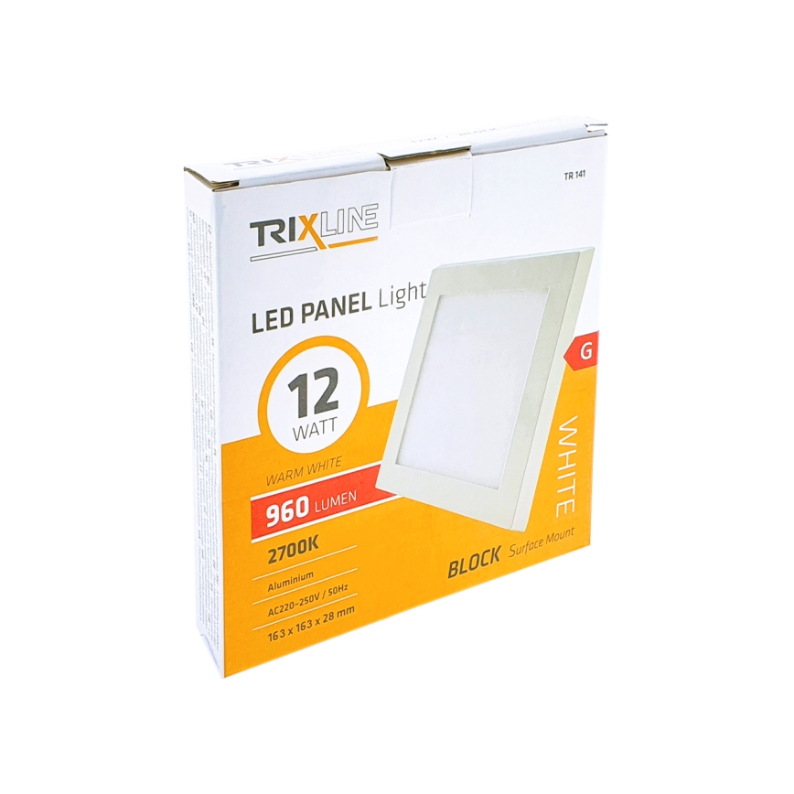LED Ceiling light LED/12W/230V 2700K 16,3x16,3 cm white