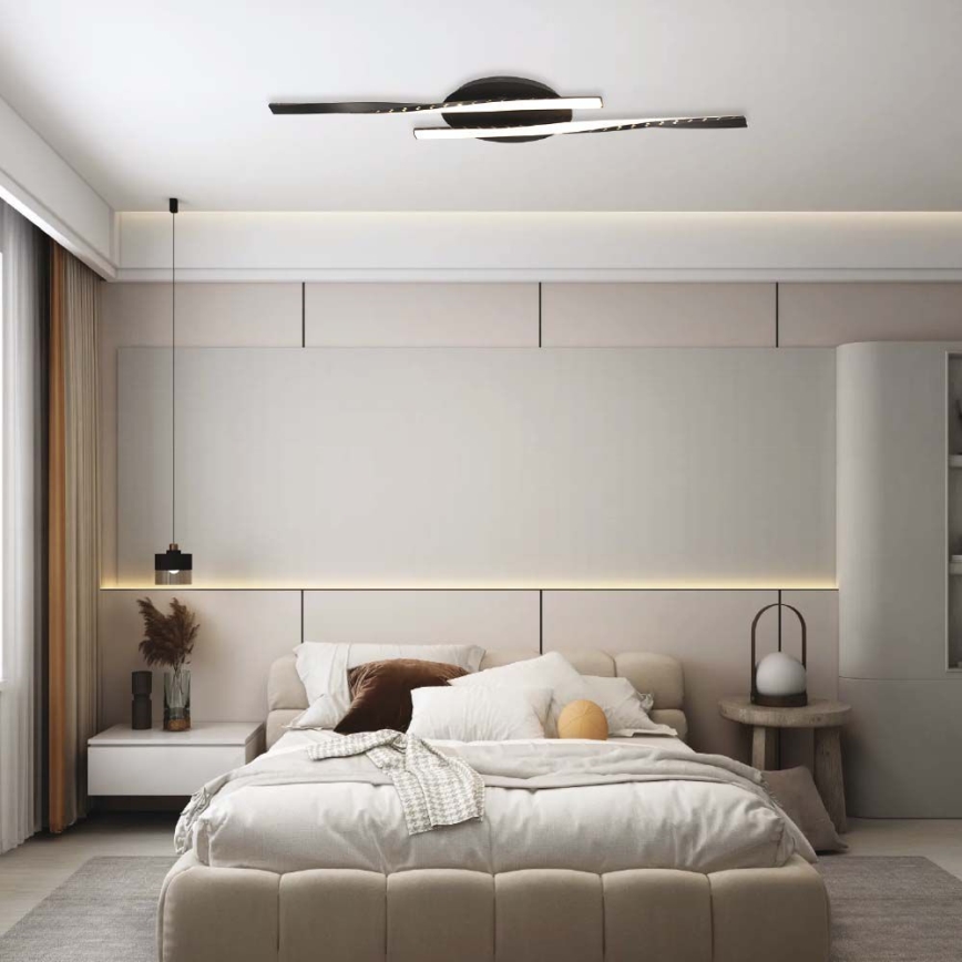 LED Ceiling light LED/12W/230V 3000K 94,5 cm black