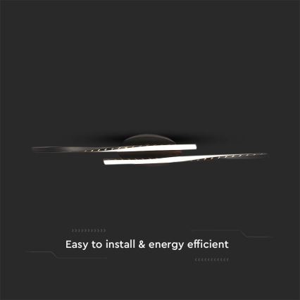 LED Ceiling light LED/12W/230V 3000K 94,5 cm black