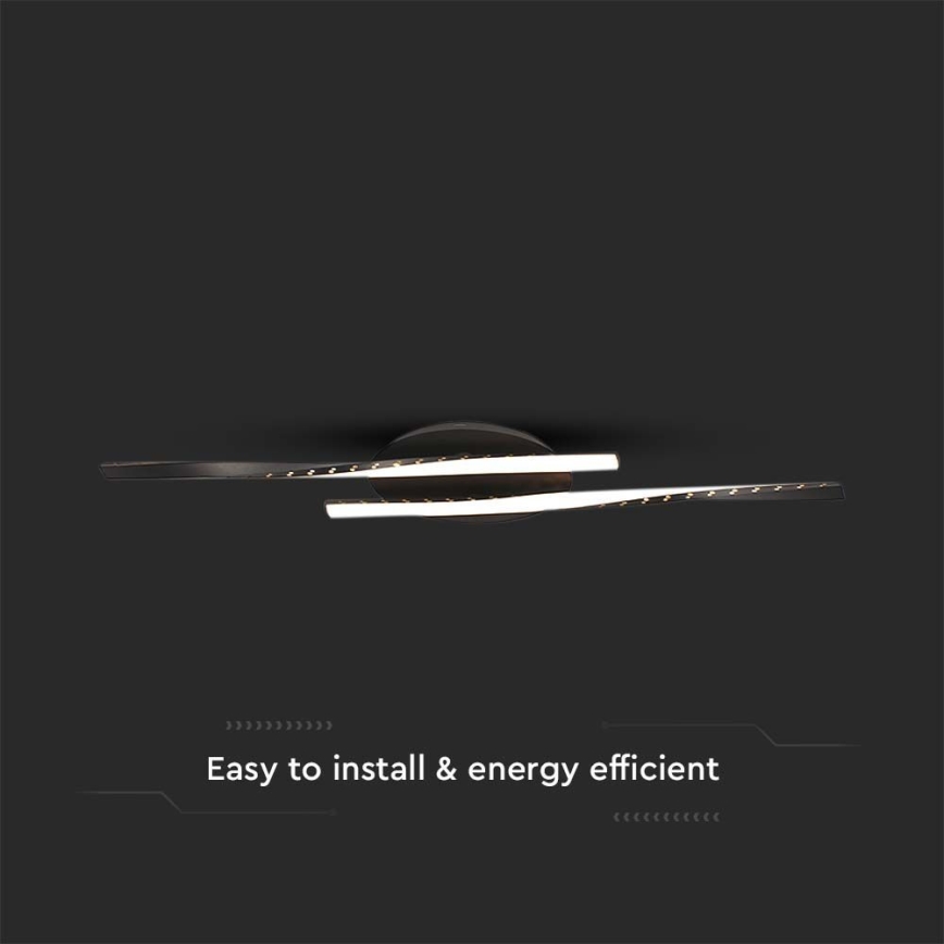 LED Ceiling light LED/12W/230V 3000K 94,5 cm black