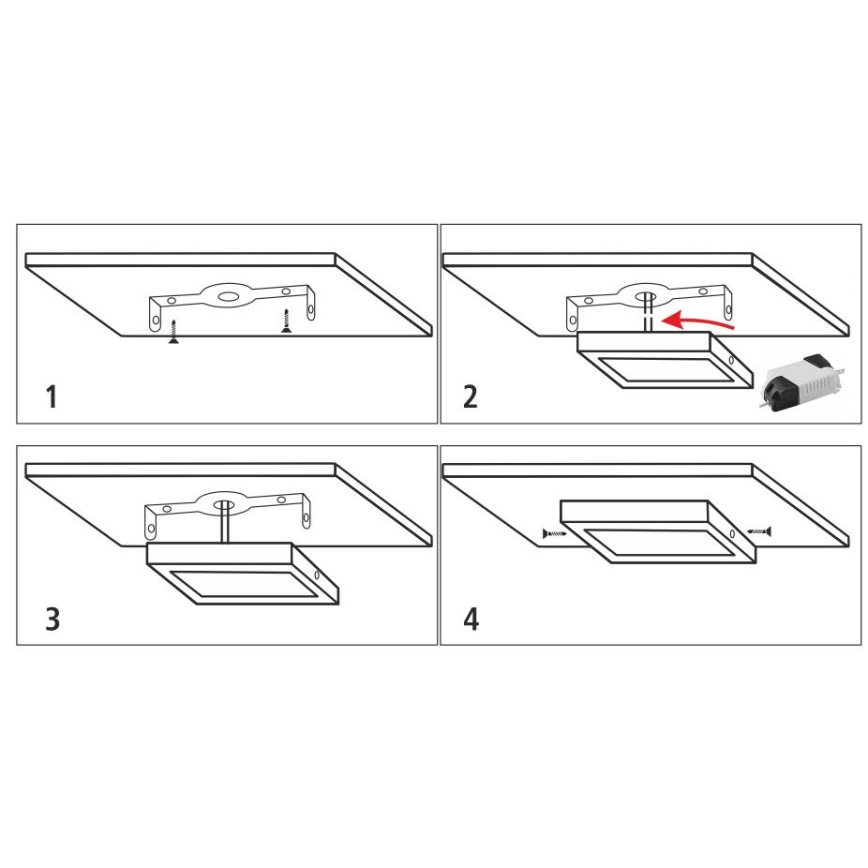 LED Ceiling light LED/12W/230V 4200K 16,3x16,3 cm white