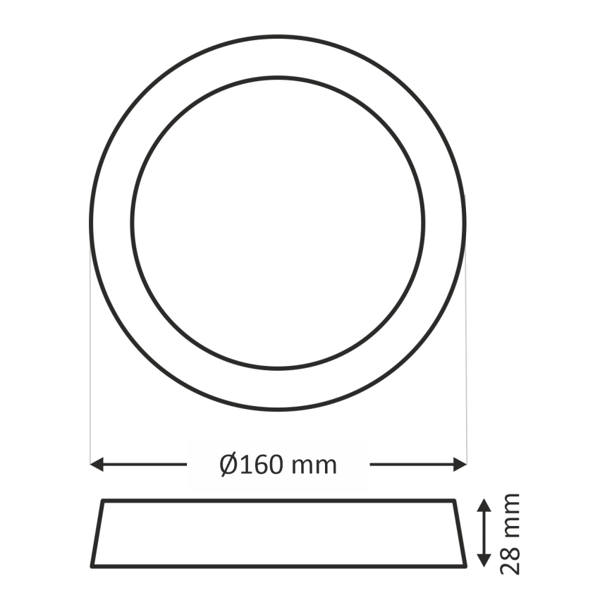 LED Ceiling light LED/12W/230V 4200K d. 16 cm white