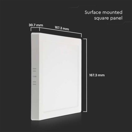 LED Ceiling light LED/12W/230V 6500K 16,7x16,7 cm white