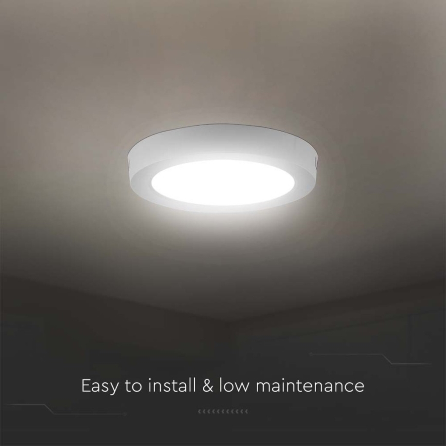 LED Ceiling light LED/12W/230V 6500K d. 16,7 cm white