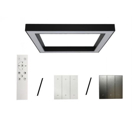 LED Ceiling Light LED/130W/230V 3000/4000/6500K 100x100 cm black