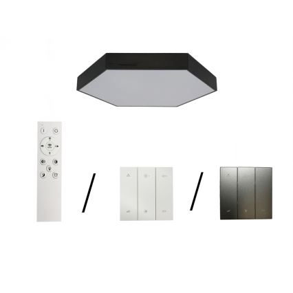 LED Ceiling Light LED/135W/230V 3000/4000/6500K Ø 80 cm Black