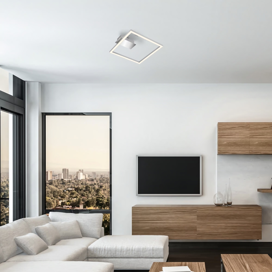 LED Ceiling Light LED/14W/230V Matte Chrome