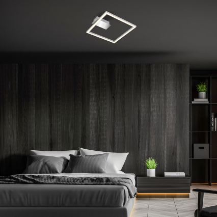 LED Ceiling Light LED/14W/230V Matte Chrome
