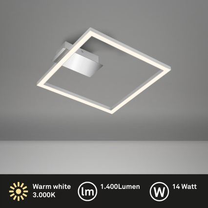 LED Ceiling Light LED/14W/230V Matte Chrome