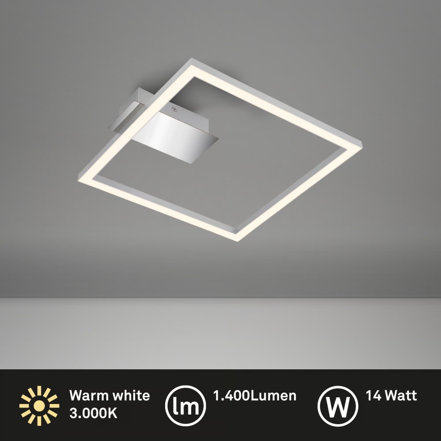LED Ceiling Light LED/14W/230V Matte Chrome