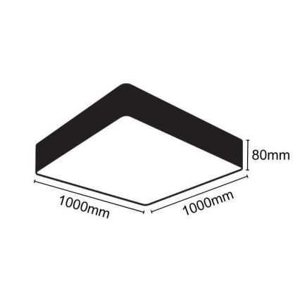 LED Ceiling light LED/170W/230V 4000K 100x100 cm