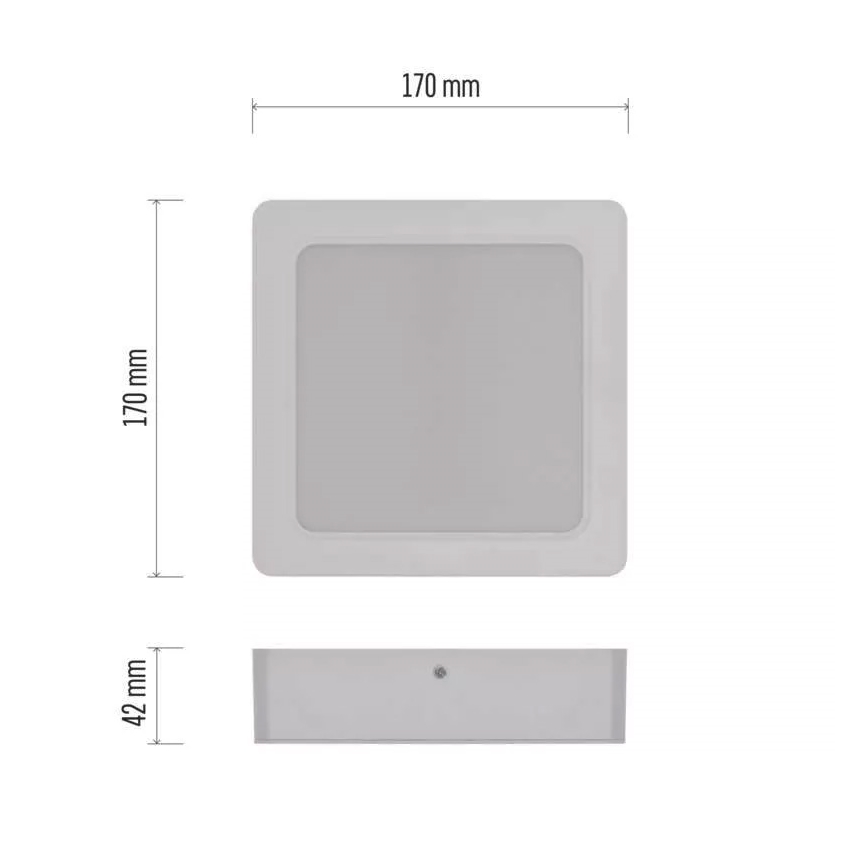 LED Ceiling light LED/18W/230V 17x17 cm white