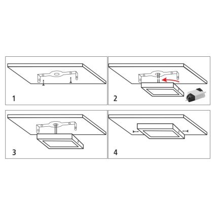 LED Ceiling light LED/18W/230V 2700K 21x21 cm white