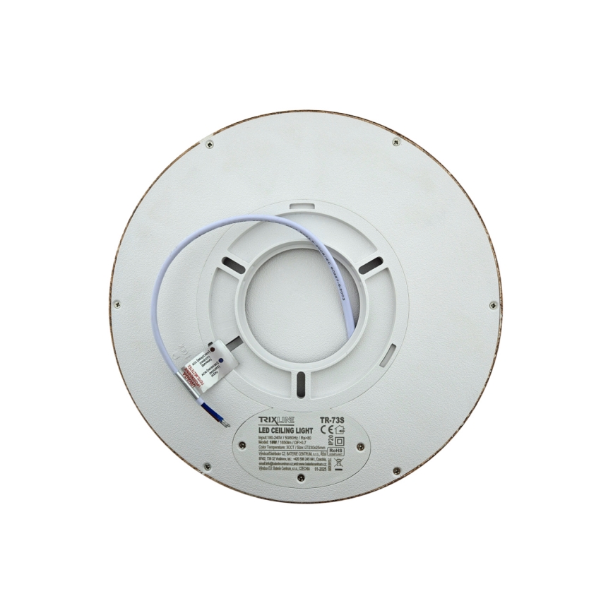 LED Ceiling Light LED/18W/230V 3000/4000/6500K Ø 23 cm Brown
