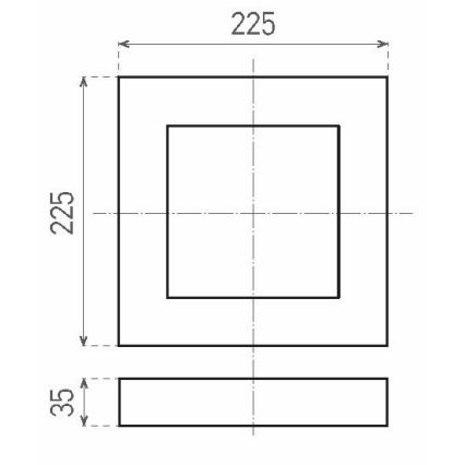 LED Ceiling light FENIX LED/18W/230V 3800K 22,5 cm
