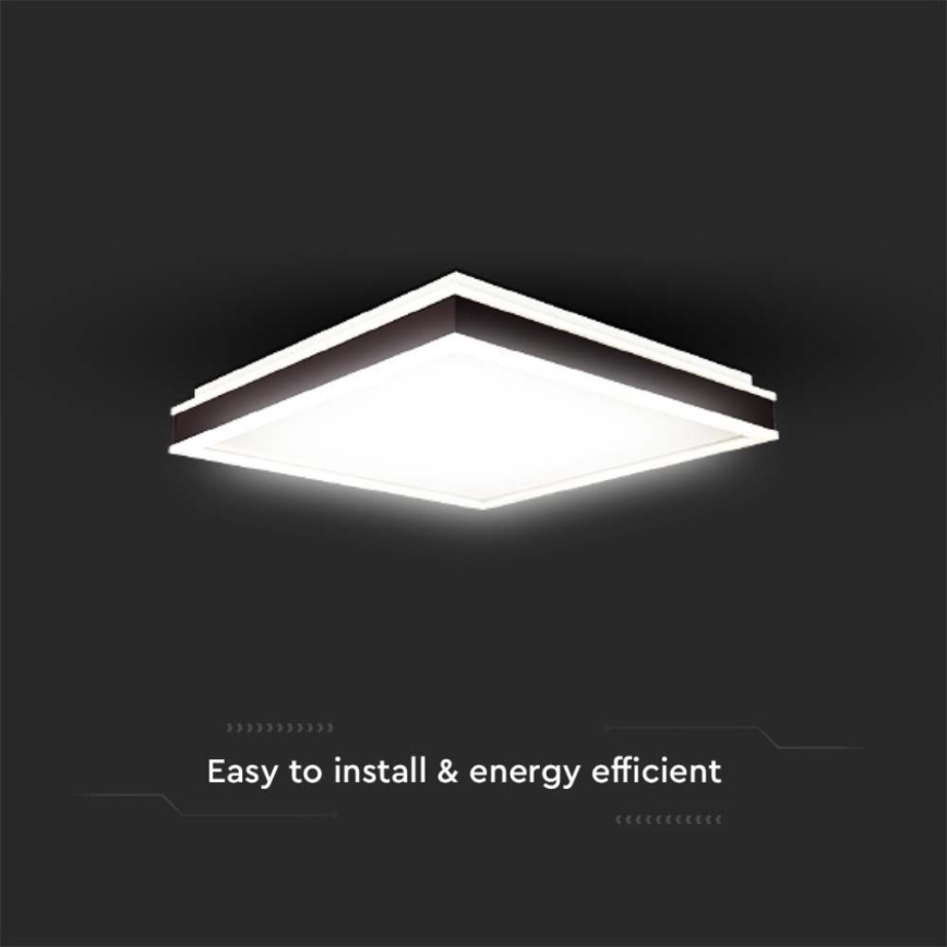 LED Ceiling light LED/18W/230V 4000K 35x35 cm black