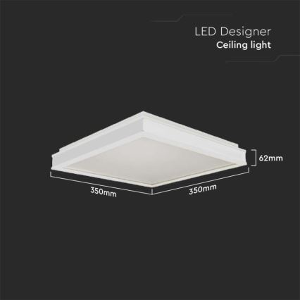 LED Ceiling light LED/18W/230V 4000K 35x35 cm white