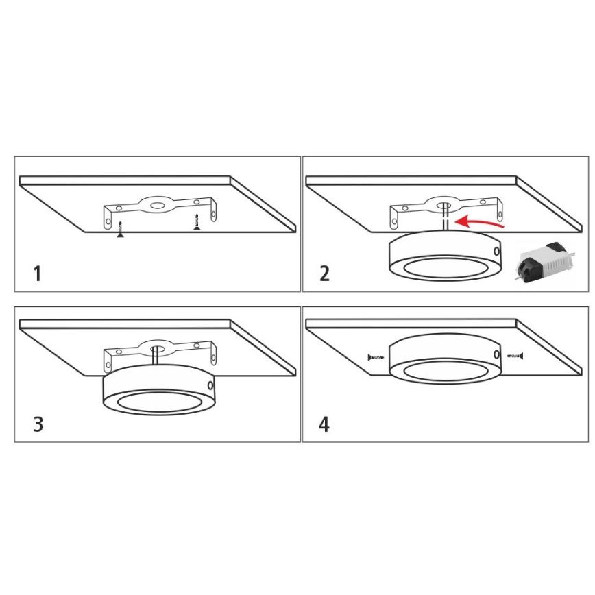 LED Ceiling light LED/18W/230V 4200K d. 21 cm white
