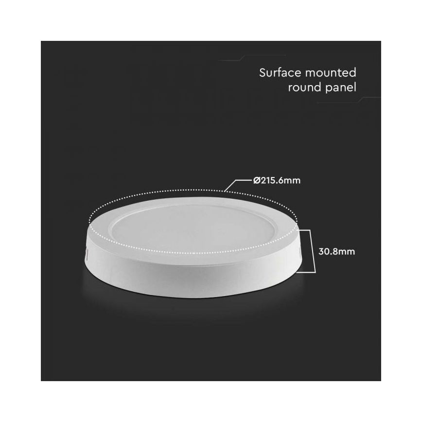 LED Ceiling light LED/18W/230V 6500K d. 21,6 cm