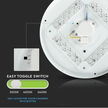 LED Ceiling light LED/18W/230V d. 31 cm 3000/4000/6400K