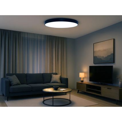 LED Ceiling Light LED/200W/230V 3000/4000/6500K dia. 100 cm Black