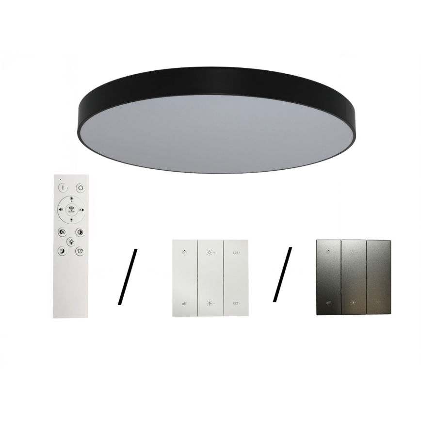 LED Ceiling Light LED/200W/230V 3000/4000/6500K dia. 100 cm Black