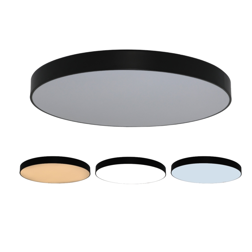 LED Ceiling Light LED/200W/230V 3000/4000/6500K dia. 100 cm Black