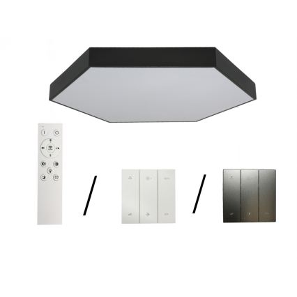 LED Ceiling Light LED/200W/230V 3000/4000/6500K Ø 100 cm Black