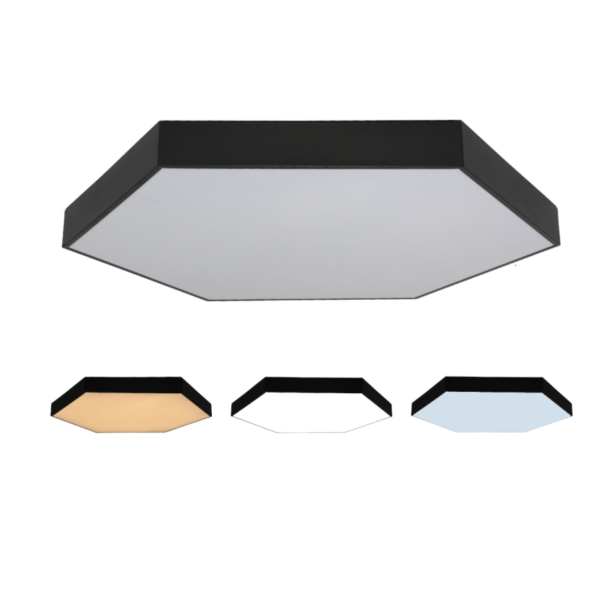 LED Ceiling Light LED/200W/230V 3000/4000/6500K Ø 100 cm Black