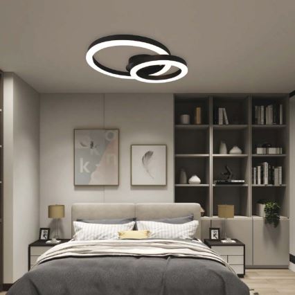 LED Ceiling light LED/20W/230V 3000K black
