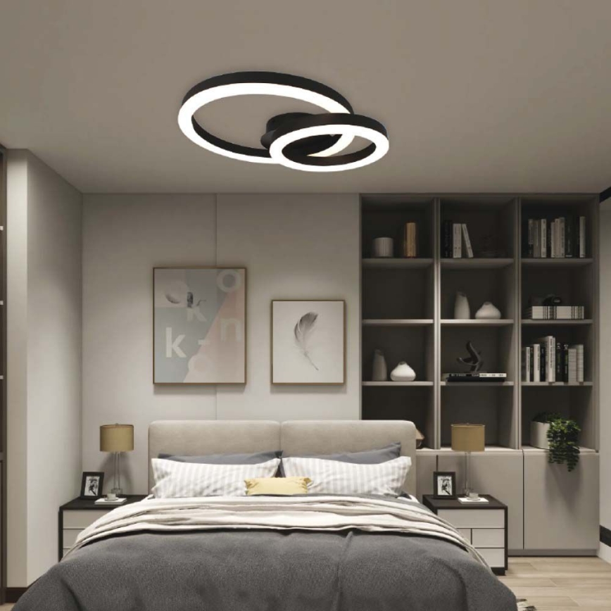 LED Ceiling light LED/20W/230V 3000K black