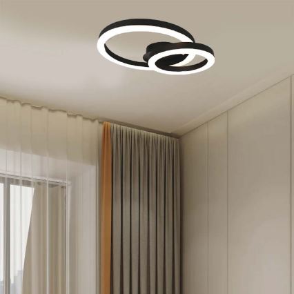 LED Ceiling light LED/20W/230V 3000K black