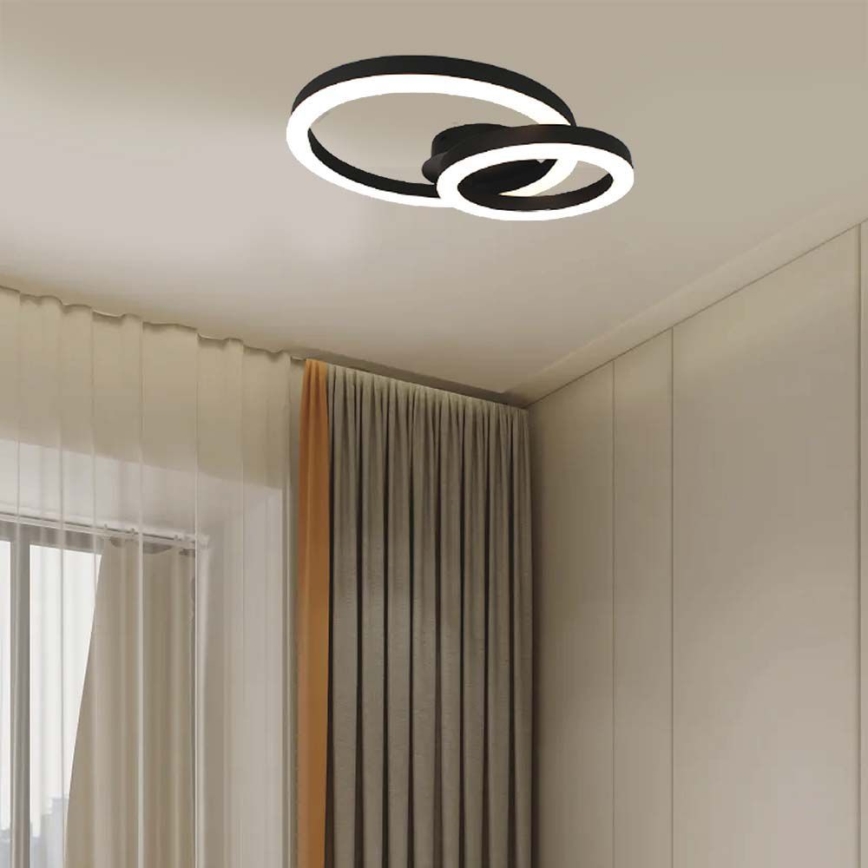 LED Ceiling light LED/20W/230V 3000K black