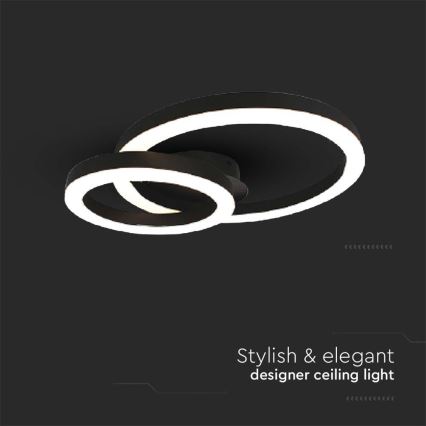 LED Ceiling light LED/20W/230V 3000K black
